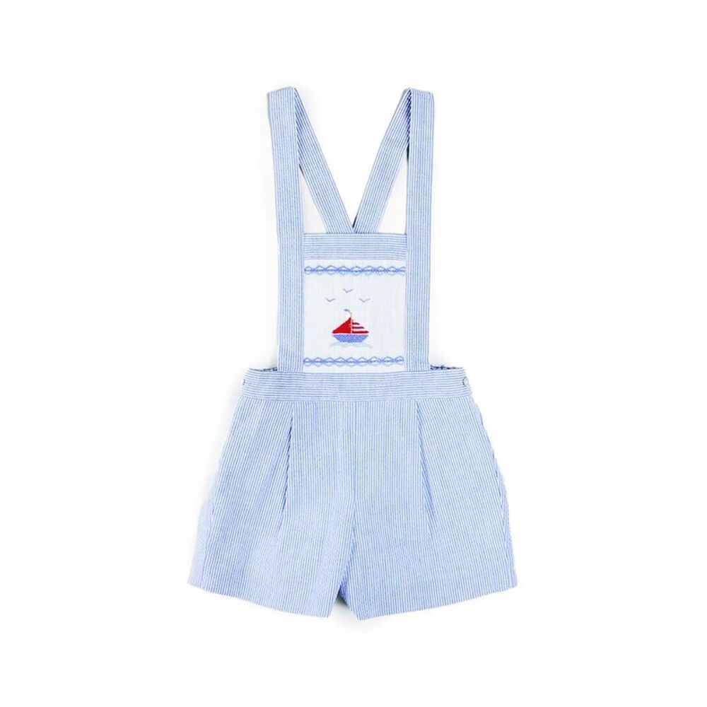Pepa London Nautical Striped Boat Embroidery Short